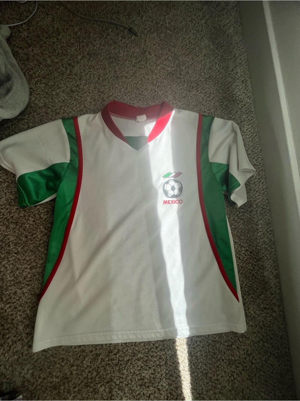 Mexico Soccer Jersey - White, Green & Red